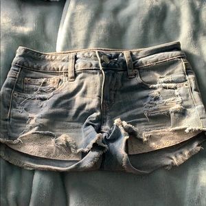 American Eagle Light Wash Denim Shorts